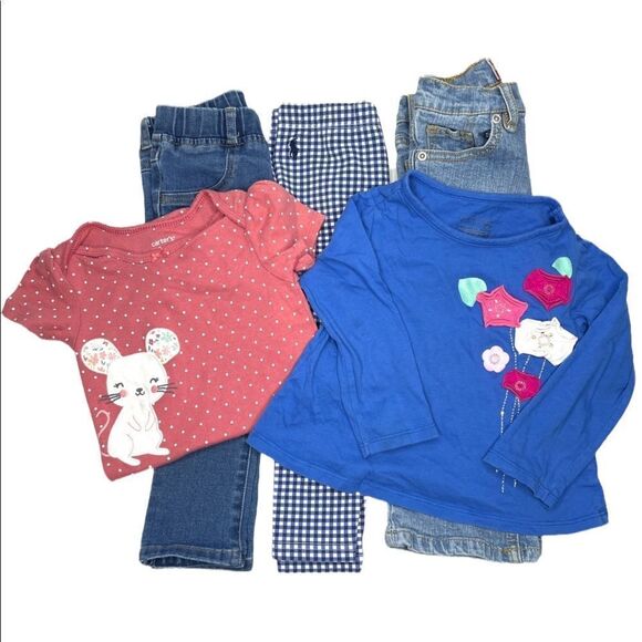 Girls Tops and Bottoms 5 Piece Bundle 24M - Picture 1 of 14